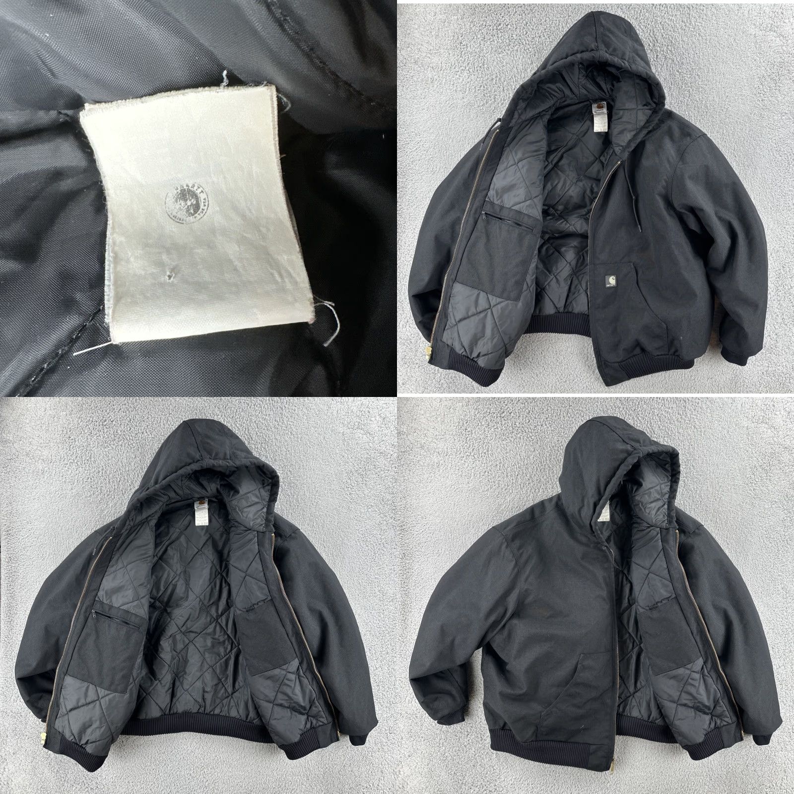 Carhartt Carhartt Jacket Mens 3XL Regular Black Zip Up Hooded Bomber Workwear J133 BLK Size US XXL / EU 58 / 5 - 10 Thumbnail