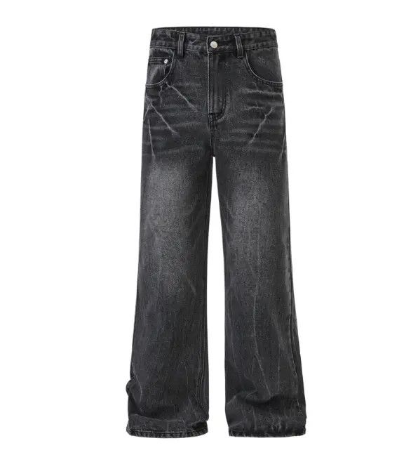 Japanese Brand aoka Lightning crack baggy vintage loose bootcut jeans Size US 32 / EU 48 - 4 Thumbnail