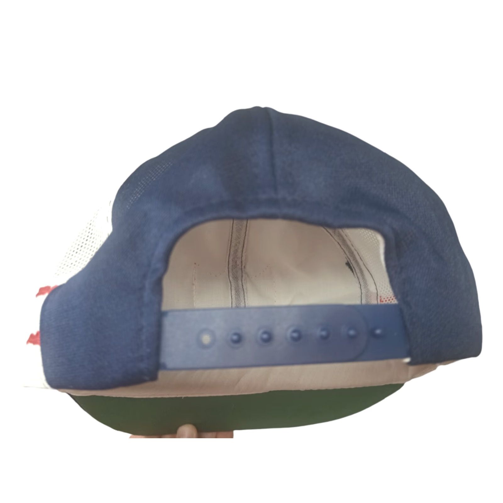 Vintage VINTAGE Bermuda Fishing Trucker Hat Snapback Hat Patch 1980's Hat Men One Size Blue 80s Snapback Size ONE SIZE - 6 Thumbnail