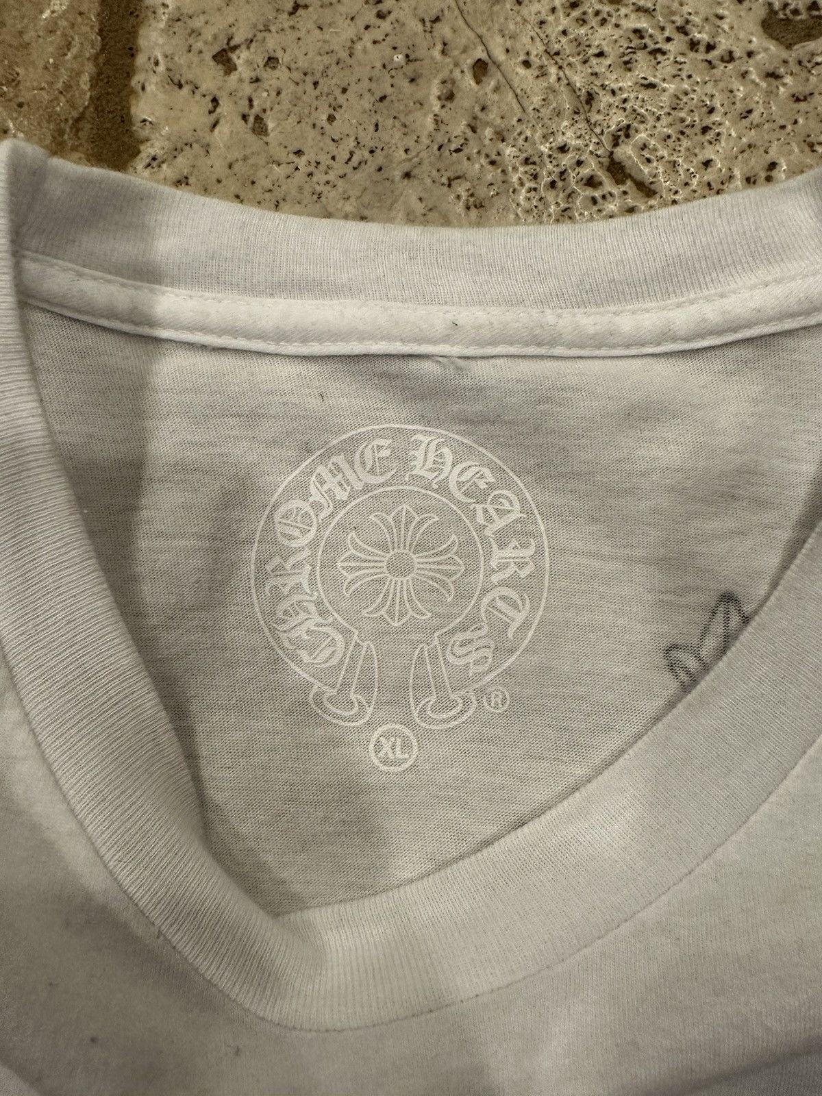 Chrome Hearts Chrome Hearts Welcome to Las Vegas Scroll Logo White Tee Size US XL / EU 56 / 4 - 7 Thumbnail
