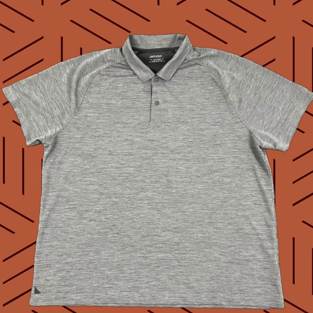 UNTUCKit UNTUCKit Polo Shirt Mens 2XL Gray Performance Golf Casual Stretch Outdoor Polo Shirt Mens 2XL Gray PERFORMANCE Outdoor Golf Sports Mens Size US XXL / EU 58 / 5 - 1 Thumbnail