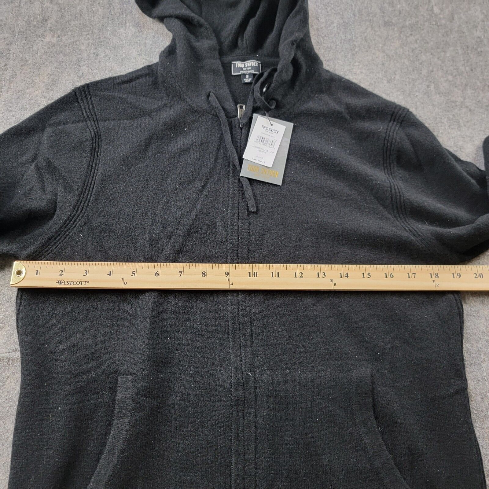 Todd Snyder Todd Snyder Full Zip Cashmere Hoodie size S Black SW6487696 Size US S / EU 44-46 / 1 - 9 Thumbnail