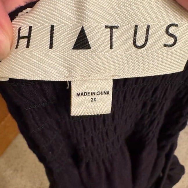 Other Women's Hiatus 2XL Black Smocked Long Sleeve Square Neck Bl Size XXL / US 16-18 / IT 52-54 - 7 Thumbnail