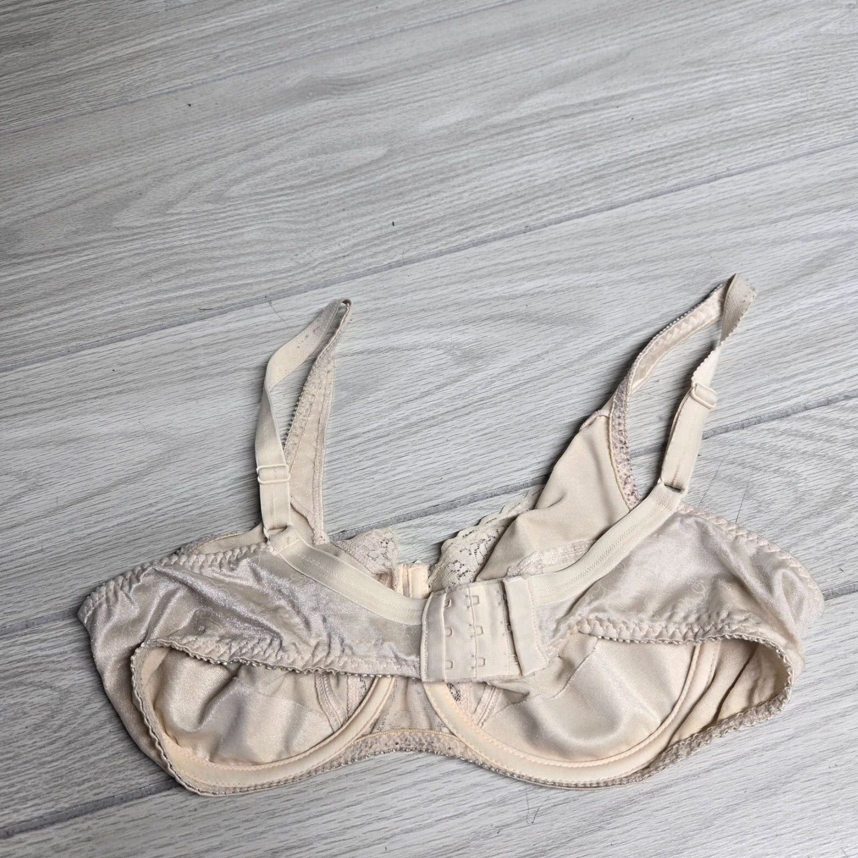 Vintage Playtex Secrets Bra 35D Underwire Blush Satin Rear Hooks 4422 Signature Size ONE SIZE - 2 Thumbnail