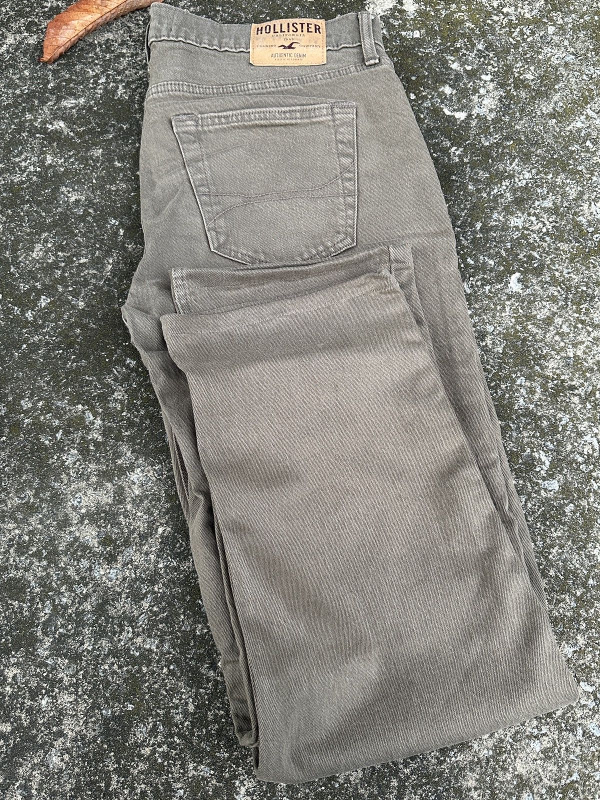 Hollister Khaki Greyish Hollister Co. Regular Fit Denim Jeans Size US 34 / EU 50 - 3 Thumbnail