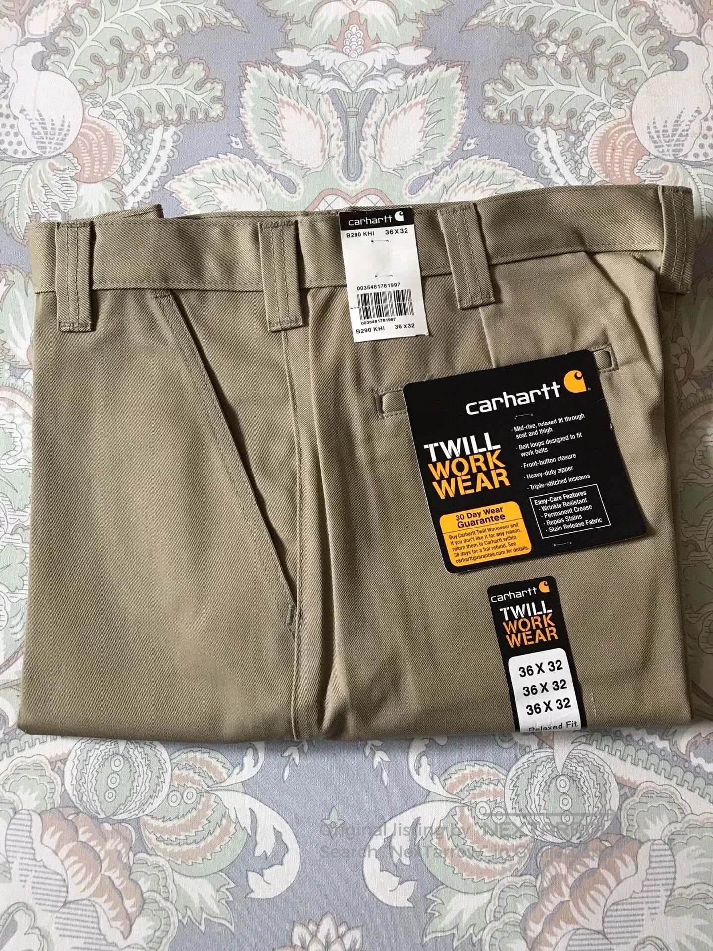 Carhartt Carhartt B290 Khaki W36L32 Work Pants. Size US 36 / EU 52 - 1 Thumbnail