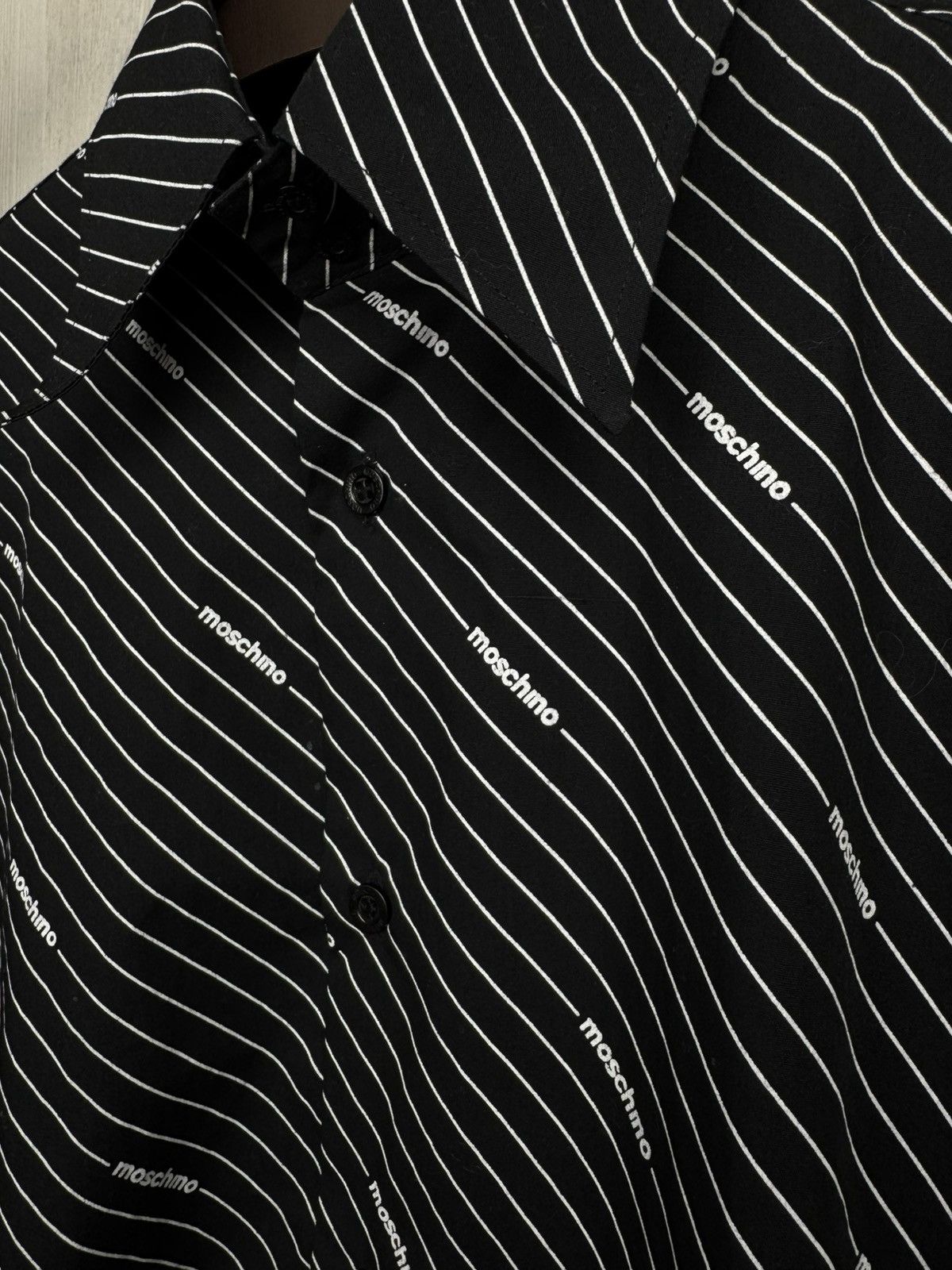 Moschino Moschino Jeans vintage striped monogram allover ss shirt Size US M / EU 48-50 / 2 - 5 Thumbnail