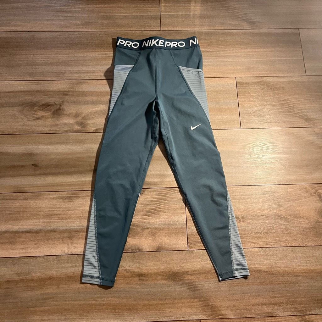 Nike Nike Pro Blue Athletic Workout Leggings Women XS Bin O-66 Size 25" / US 0 / IT 36 - 2 Thumbnail