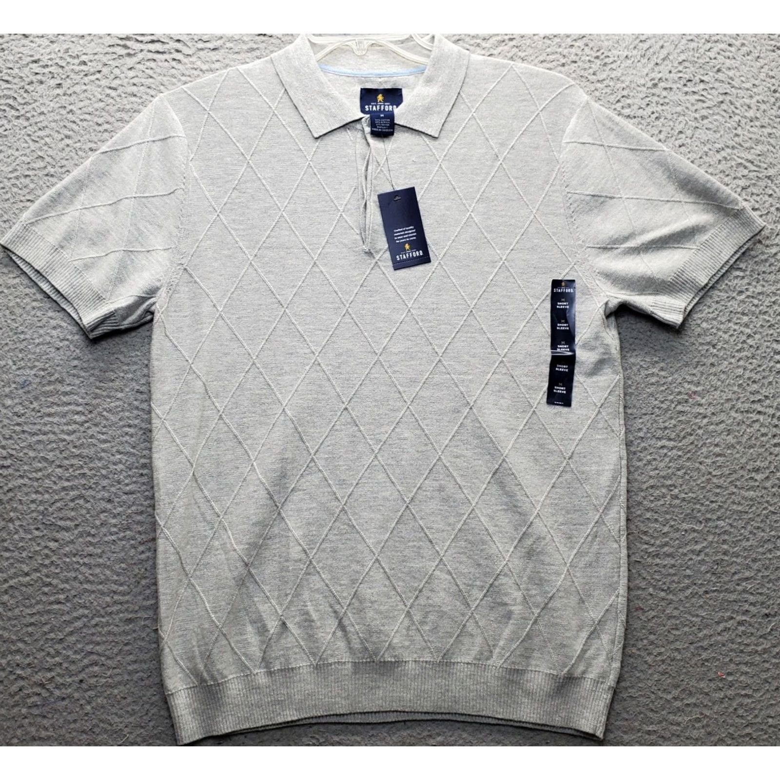 Stafford Stafford Polo Shirt Mens M Gray Heather Short Sleeve Polo Shirt Casual Golf Shirt Mens Size M Gray Stafford Size US M / EU 48-50 / 2 - 2 Thumbnail