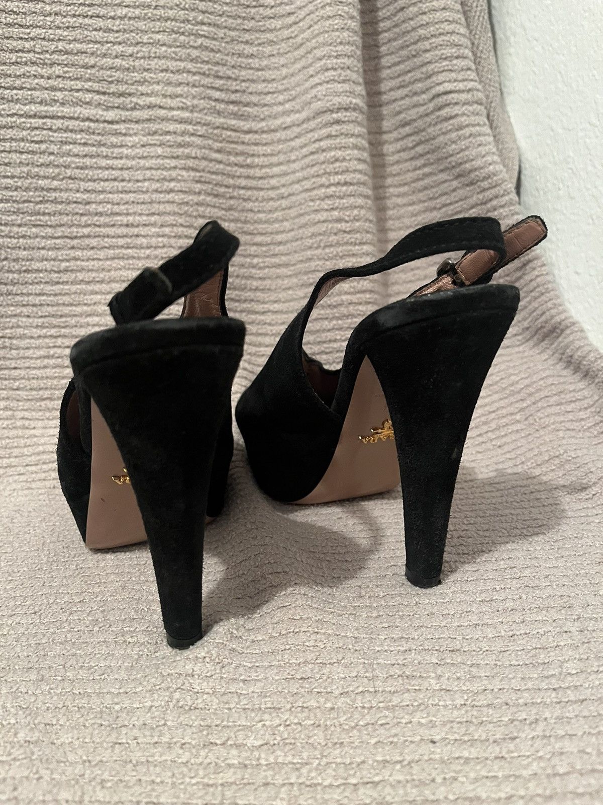 Prada Prada Nero Black Suede Stilettos. Size US 6.5 / IT 36.5 - 7 Thumbnail