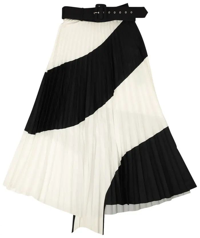 Off-White o1y1225 Midi Skirt in White/Black Size 27" / US 4 / IT 40 - 1 Thumbnail