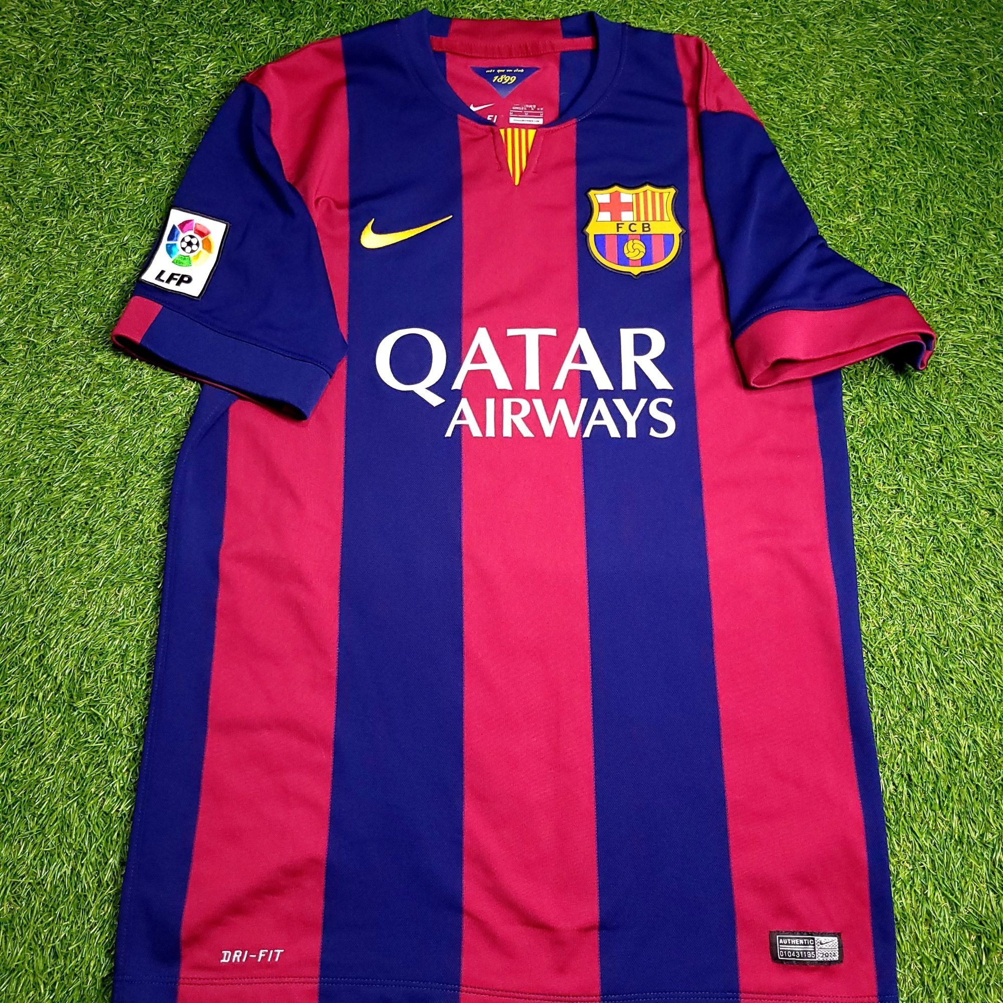 Nike Suarez Barcelona 2014 2015 TREBLE Soccer Jersey M Size US M / EU 48-50 / 2 - 2 Thumbnail