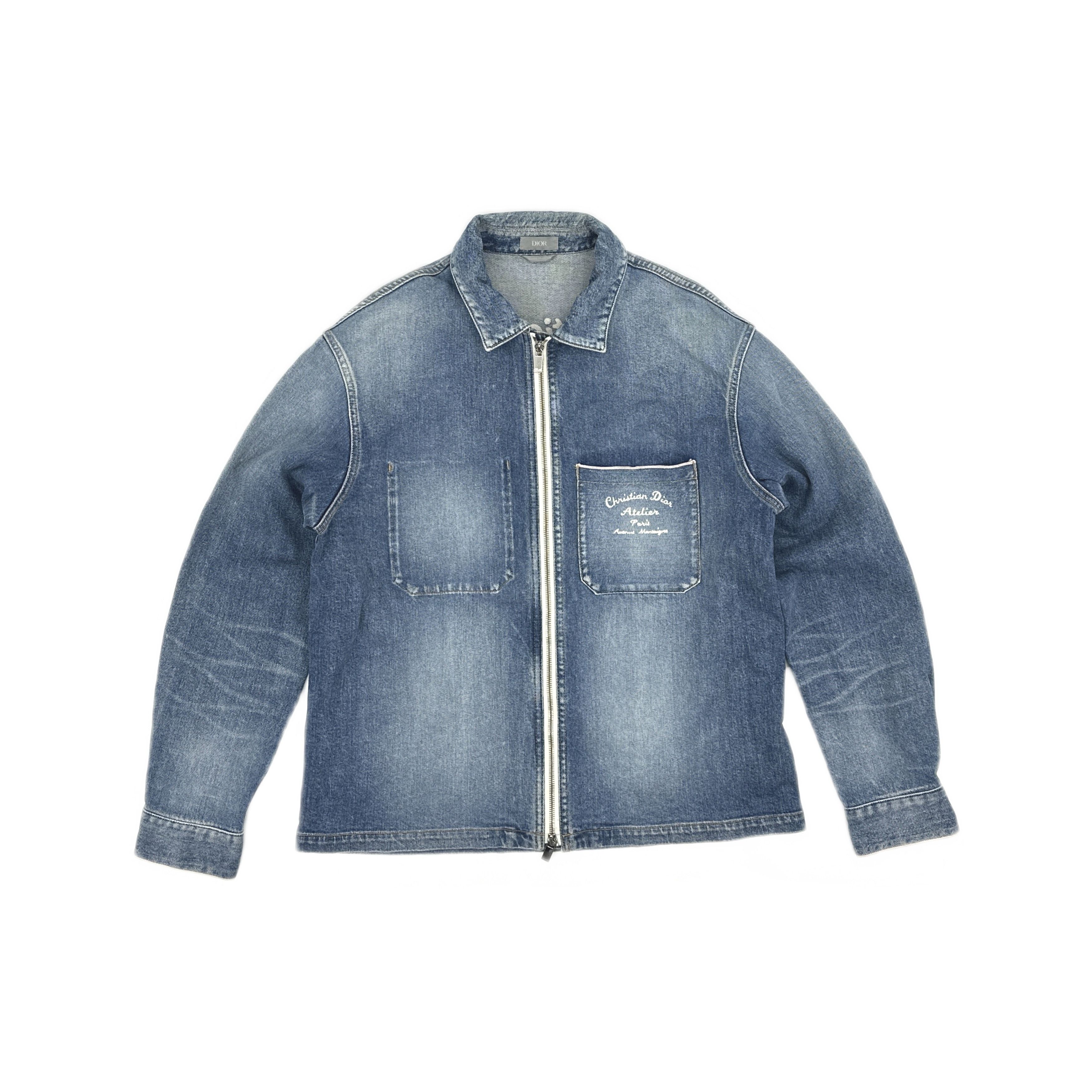Dior Dor homme SS18 “skullflower”denim jacket by Kris van assche