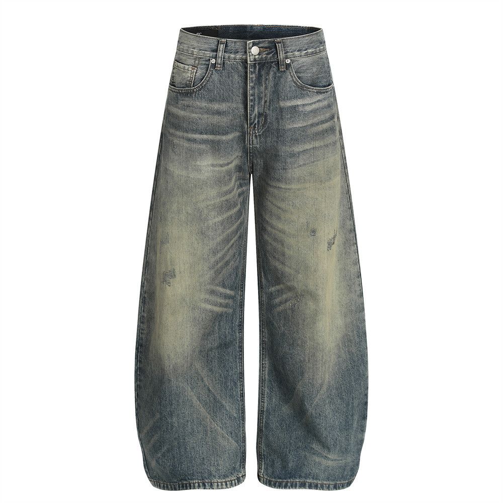 Vintage Vintage men's loose wide-leg distressed scimitar jeans Size US 32 / EU 48 - 1 Thumbnail