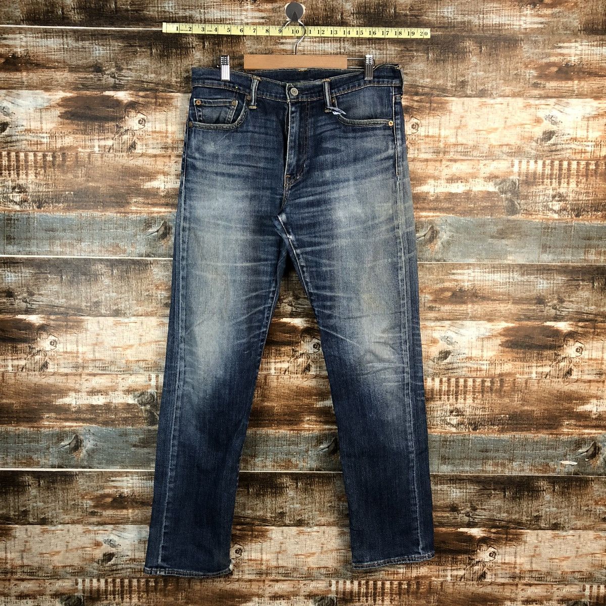Levi's 513 Levis vintage faded Blue jeans Denim Pants #A2394 Size US 31 - 1 Thumbnail