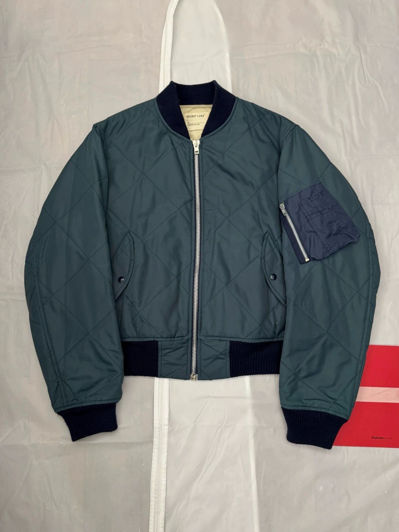 Helmut Lang Helmut Lang Thin Cotton Nylon Ma-1 Bomber Size L / US 10 / IT 46 - 1 Thumbnail