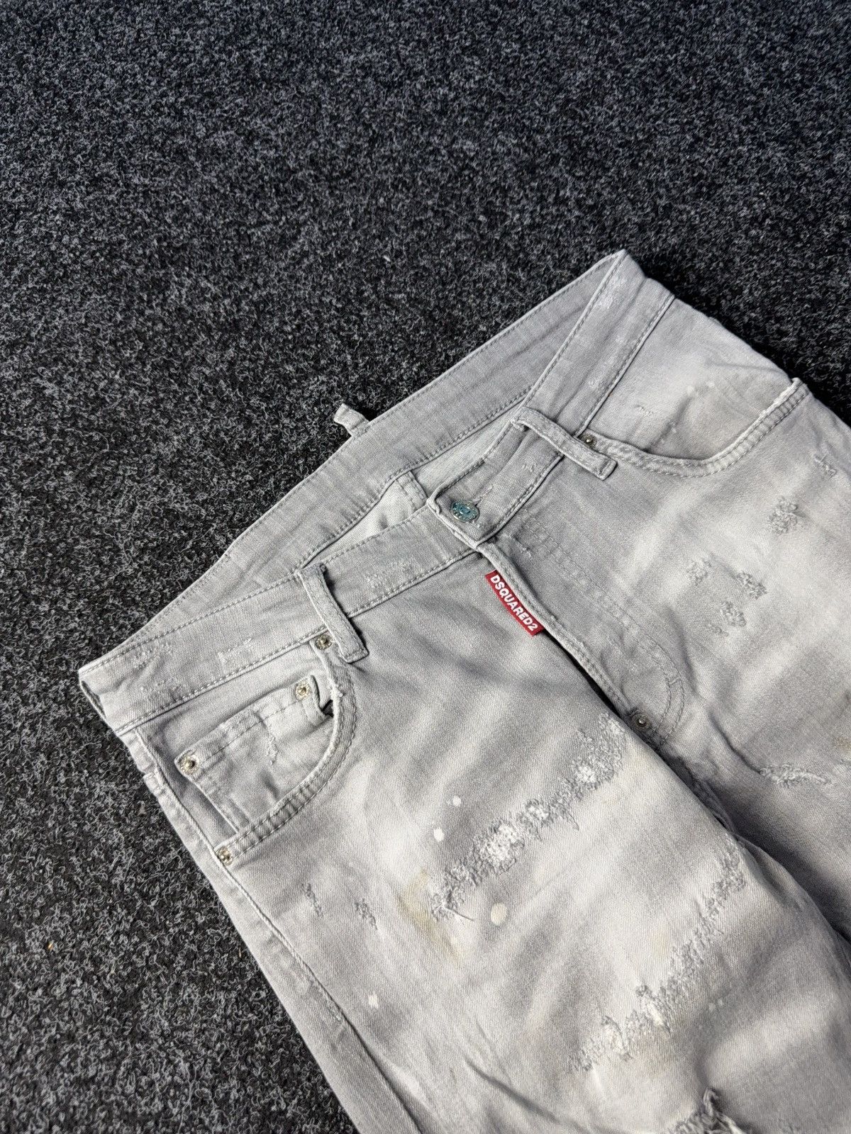 Dsquared2 Luxury Distressed Dirty Dsquared2 Retro 00s Denim Jeans Size US 31 - 7 Thumbnail