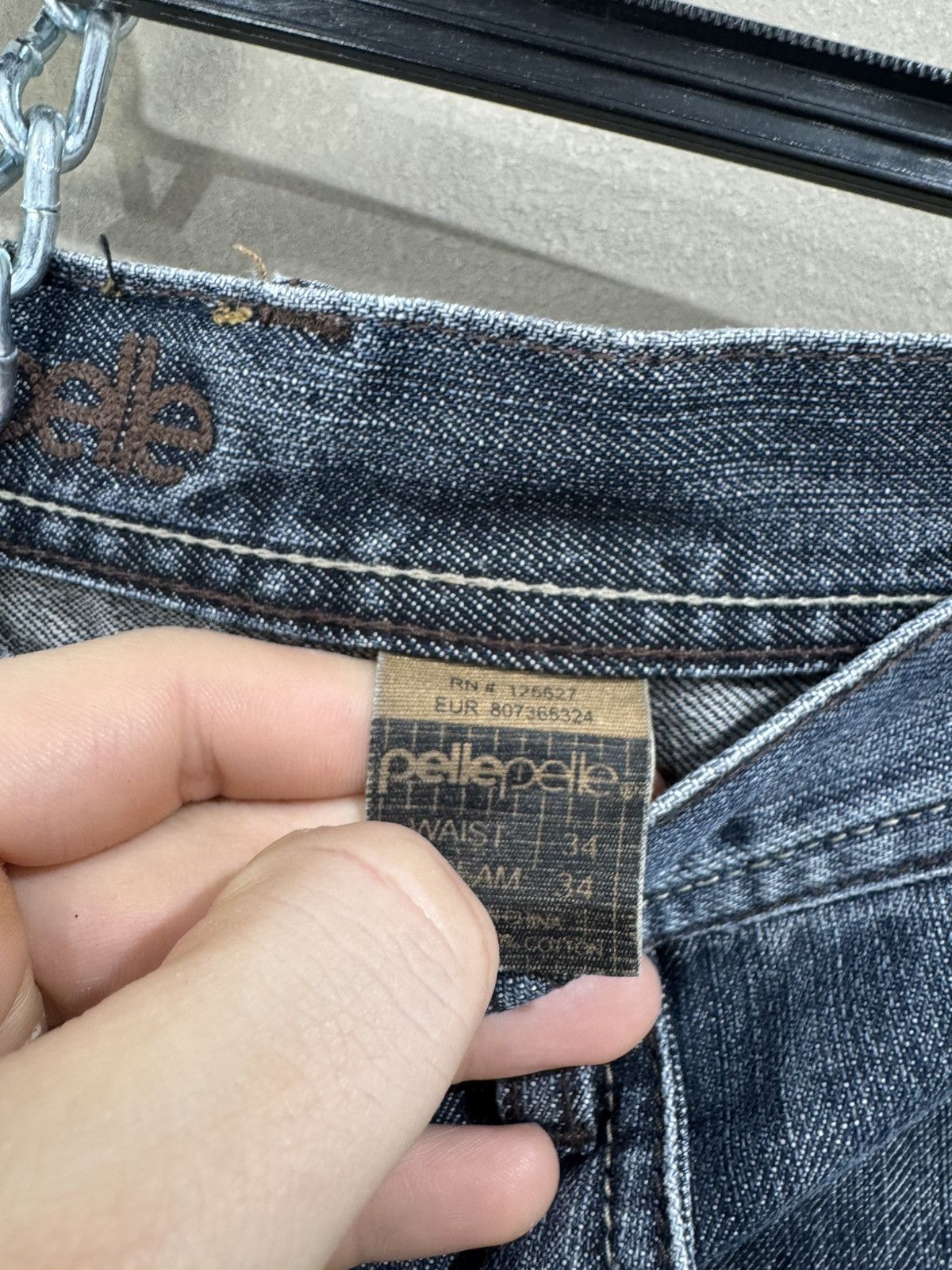 Pelle Pelle Crazy Vintage Y2K Pelle Pelle Baggy Jeans Embroidered Skater Size US 34 / EU 50 - 7 Thumbnail