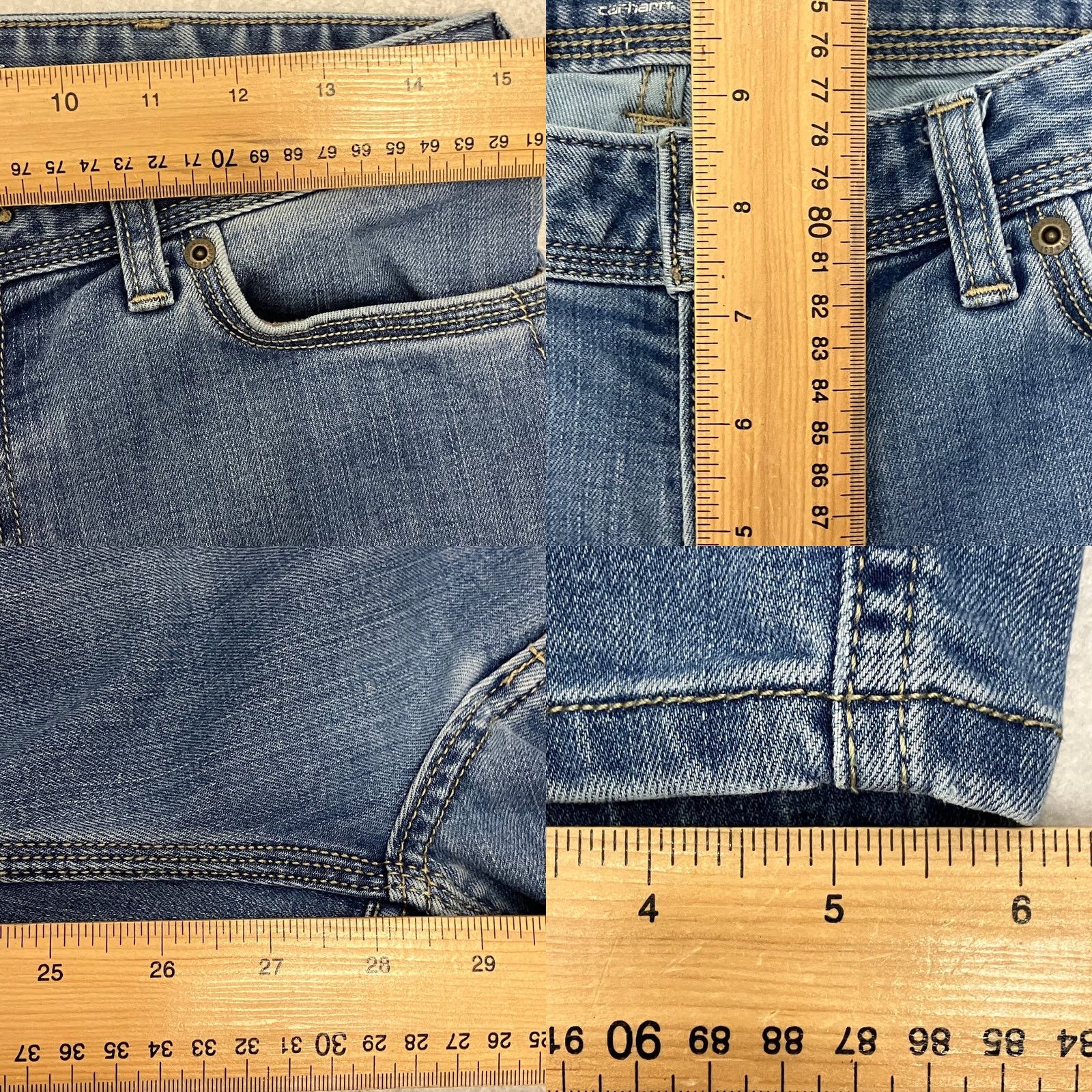 Carhartt Carhartt Jeans Womens 6 30W 28L Slim Fit Blue Stretch Denim Workwear Size 28" / US 6 / IT 42 - 8 Thumbnail