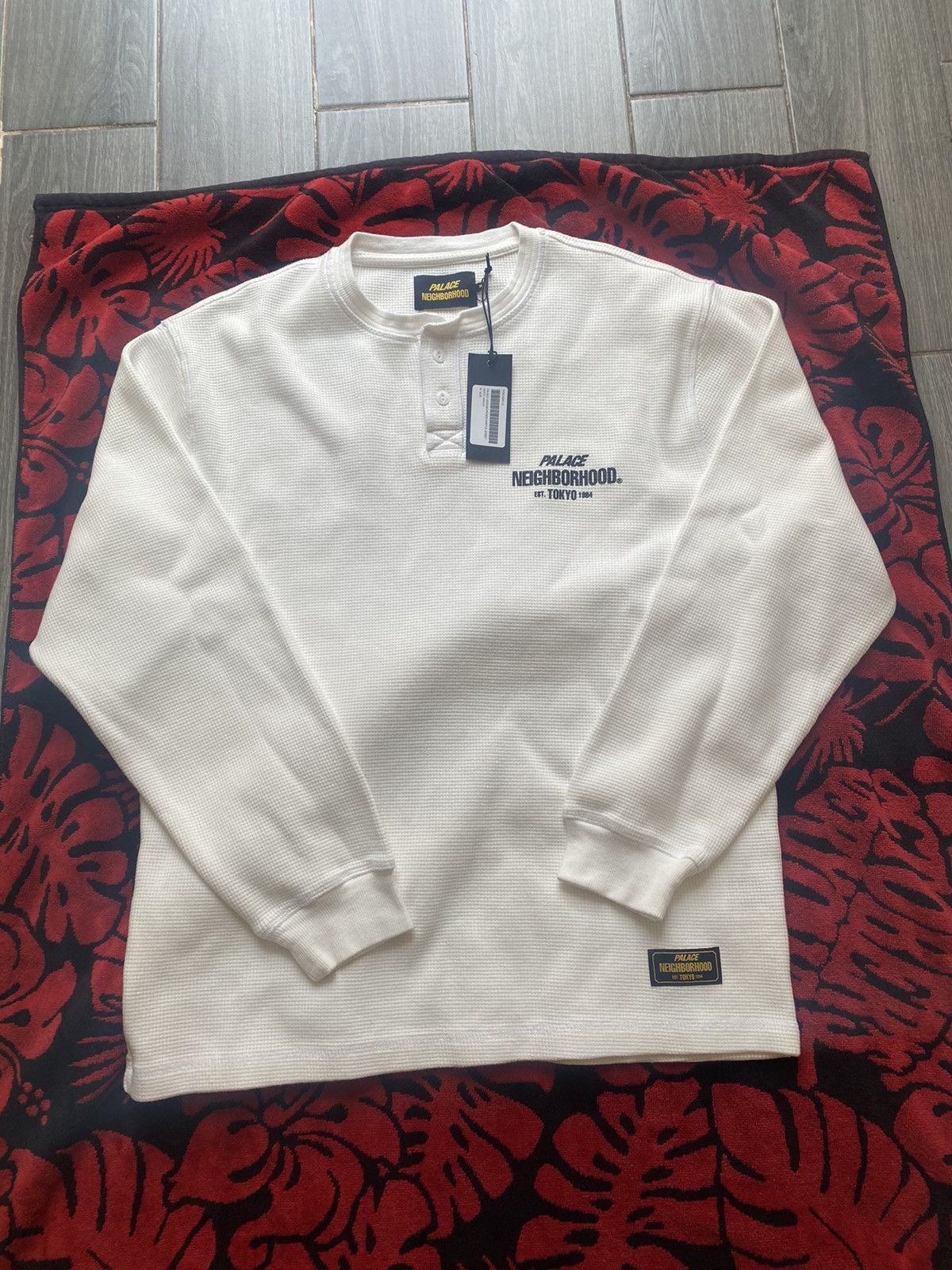 Palace Palace x neighborhood waffle jersey white | Grailed