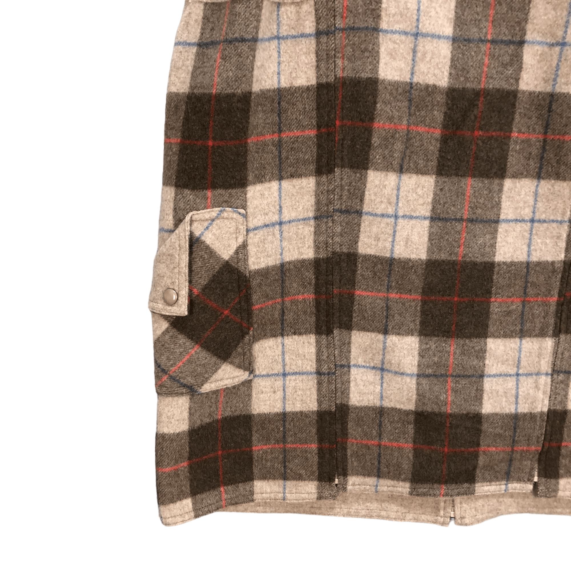 Vintage MARIO LAMB TARTAN REVERSIBLE WOOL SHAWL JACKET #6008-218 Size L / US 10 / IT 46 - 12 Thumbnail