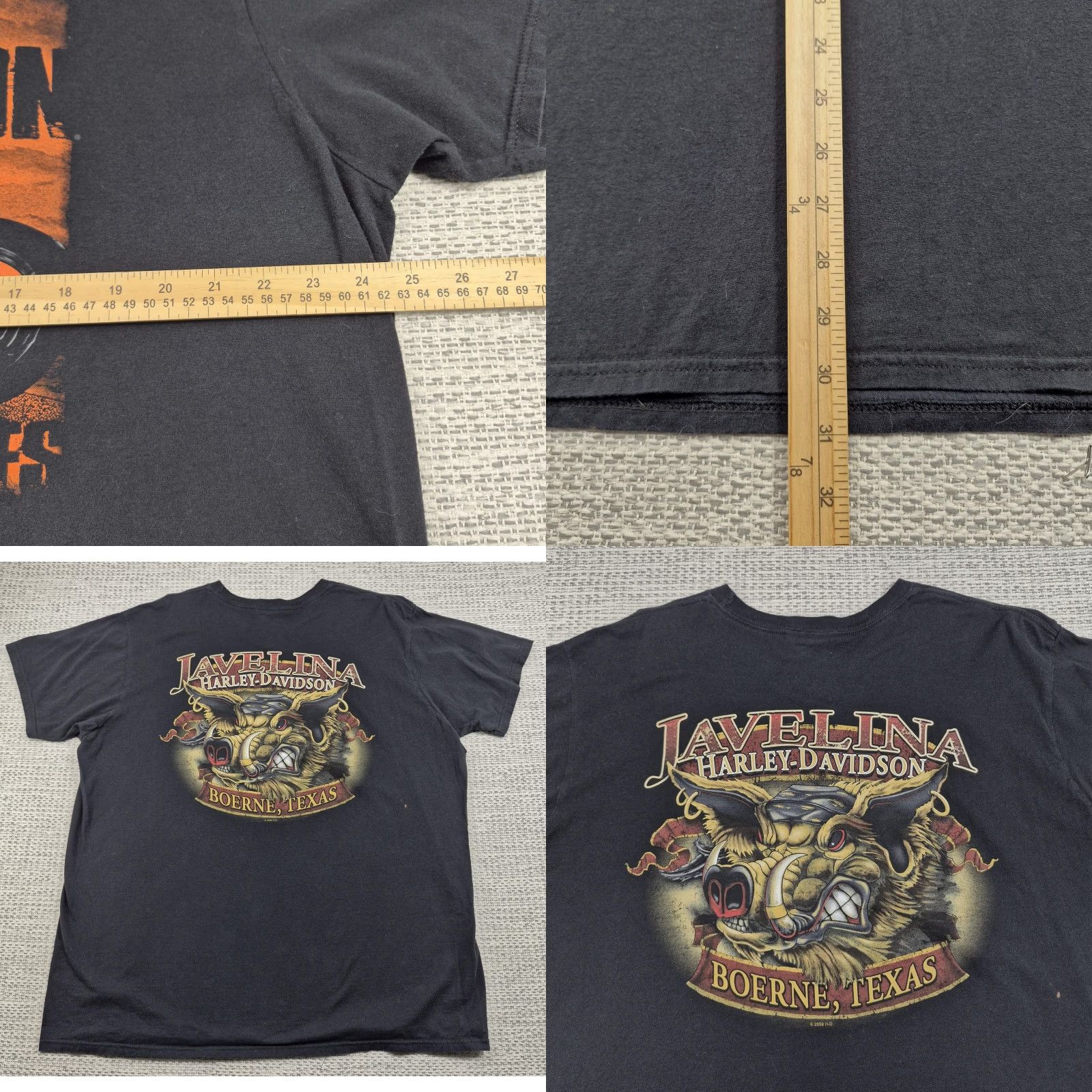 Harley Davidson Harley-Davidson Javelina Shirt Mens 2XL Black Harley-Davidson Boerne Texas Motorcycle Graphic Shirt Men 2XL Black Graphic Print Size US XXL / EU 58 / 5 - 8 Thumbnail