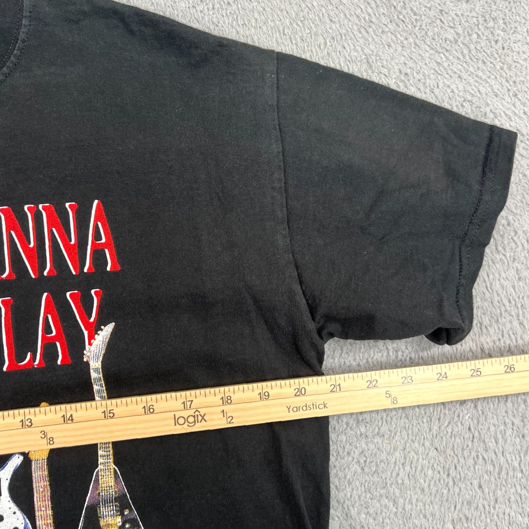 Lee VINTAGE Lee T-Shirt M Black Guitar 90s USA Music Short Sleeve Crew Neck Men Size M Size US M / EU 48-50 / 2 - 6 Thumbnail