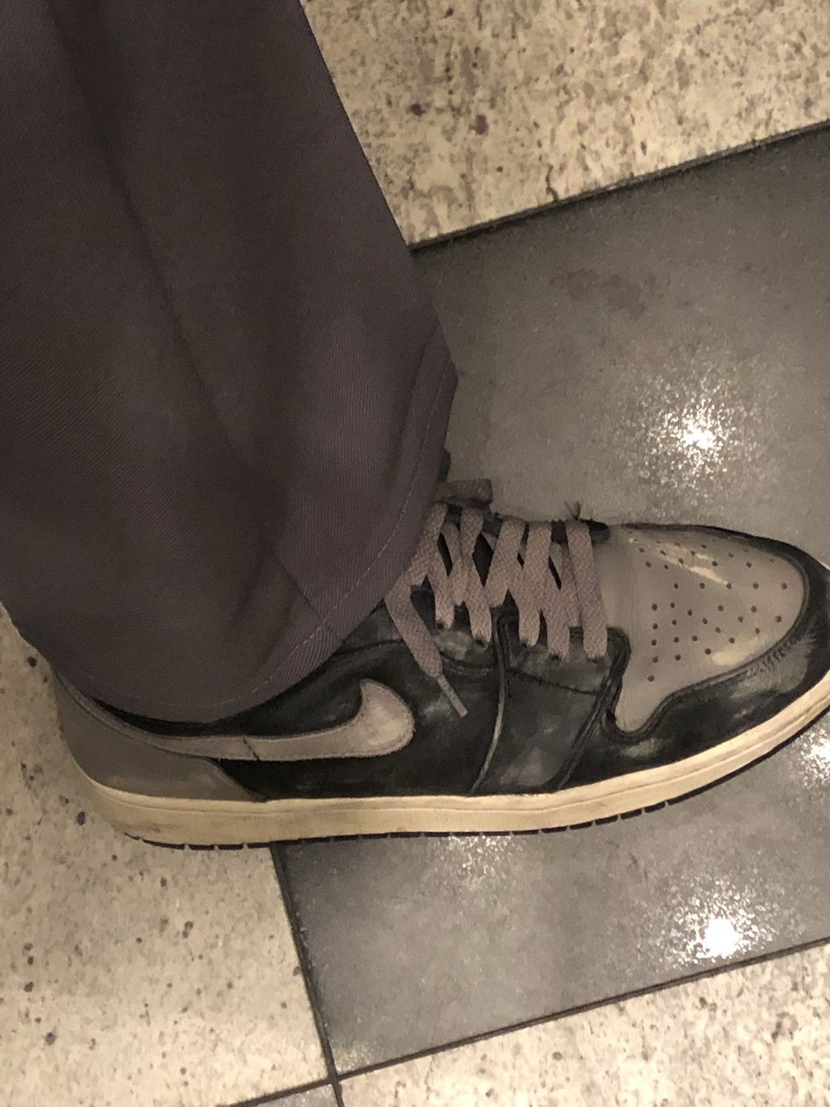 Nike × Vintage Jordan 1 - Shadow (1985/vintage custom) Size US 10.5 / EU 43-44 - 11 Thumbnail