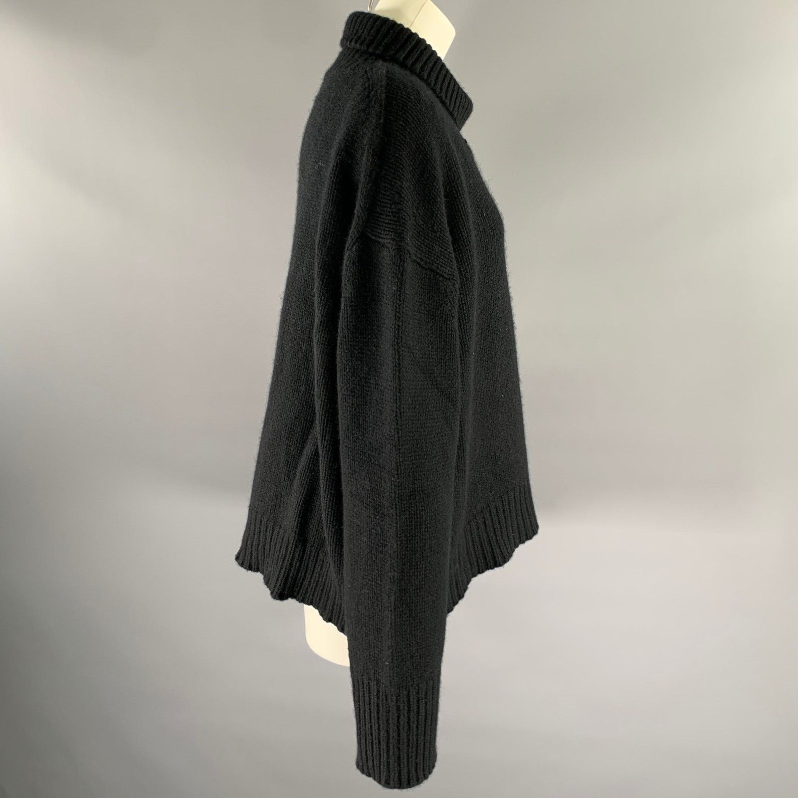Other SABLYN Size L Black Cashmere Polyester Turtleneck Sweater Size L / US 10 / IT 46 - 3 Thumbnail