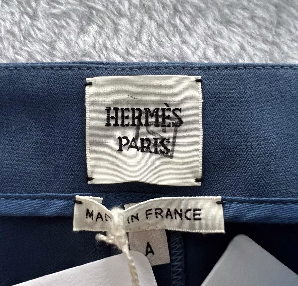 Hermes Hermès Blue Trousers J41 Size 26" / US 2 / IT 38 - 3 Thumbnail