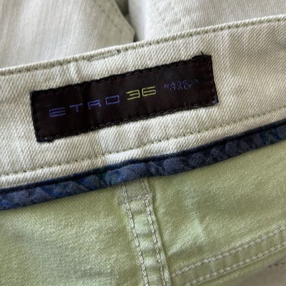 Etro Etro Cotton Mint Branded Leather Straight Leg Denim Jeans Size US 36 / EU 52 - 9 Thumbnail