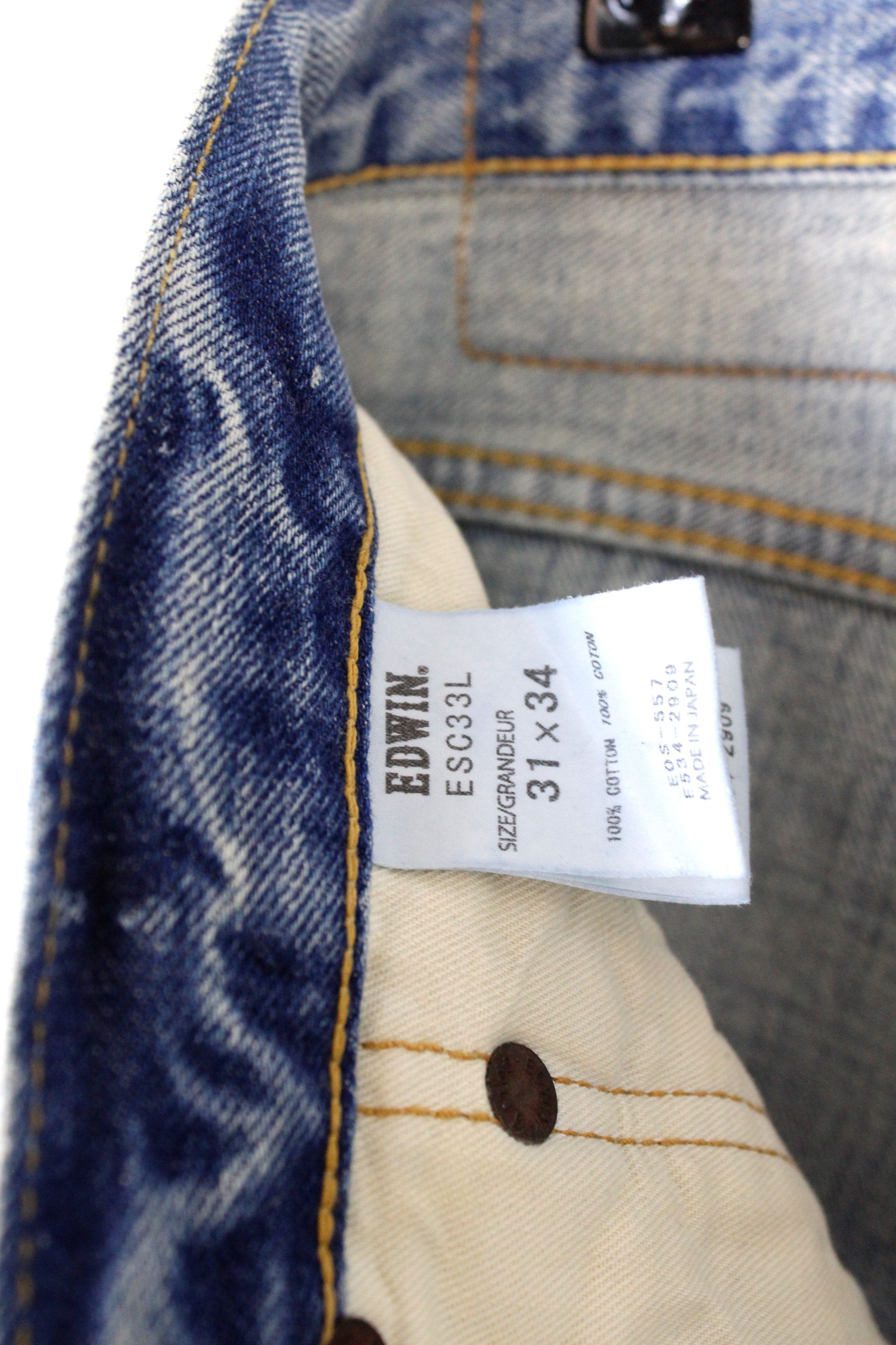 Edwin × Japanese Brand × Self Edge Edwin ESC33L Japan Rainbow Selvage Denim Jeans Pants 31 Size US 31 - 9 Thumbnail