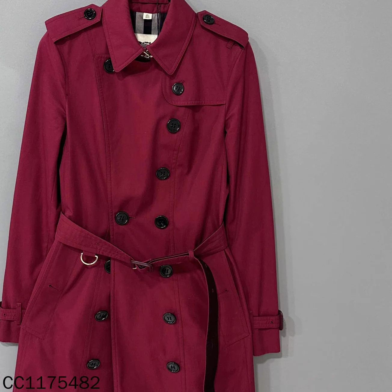 Burberry Burberry Wine Red Classic Trench Coat UK6 99 New Size XS / US 0-2 / IT 36-38 - 2 Thumbnail