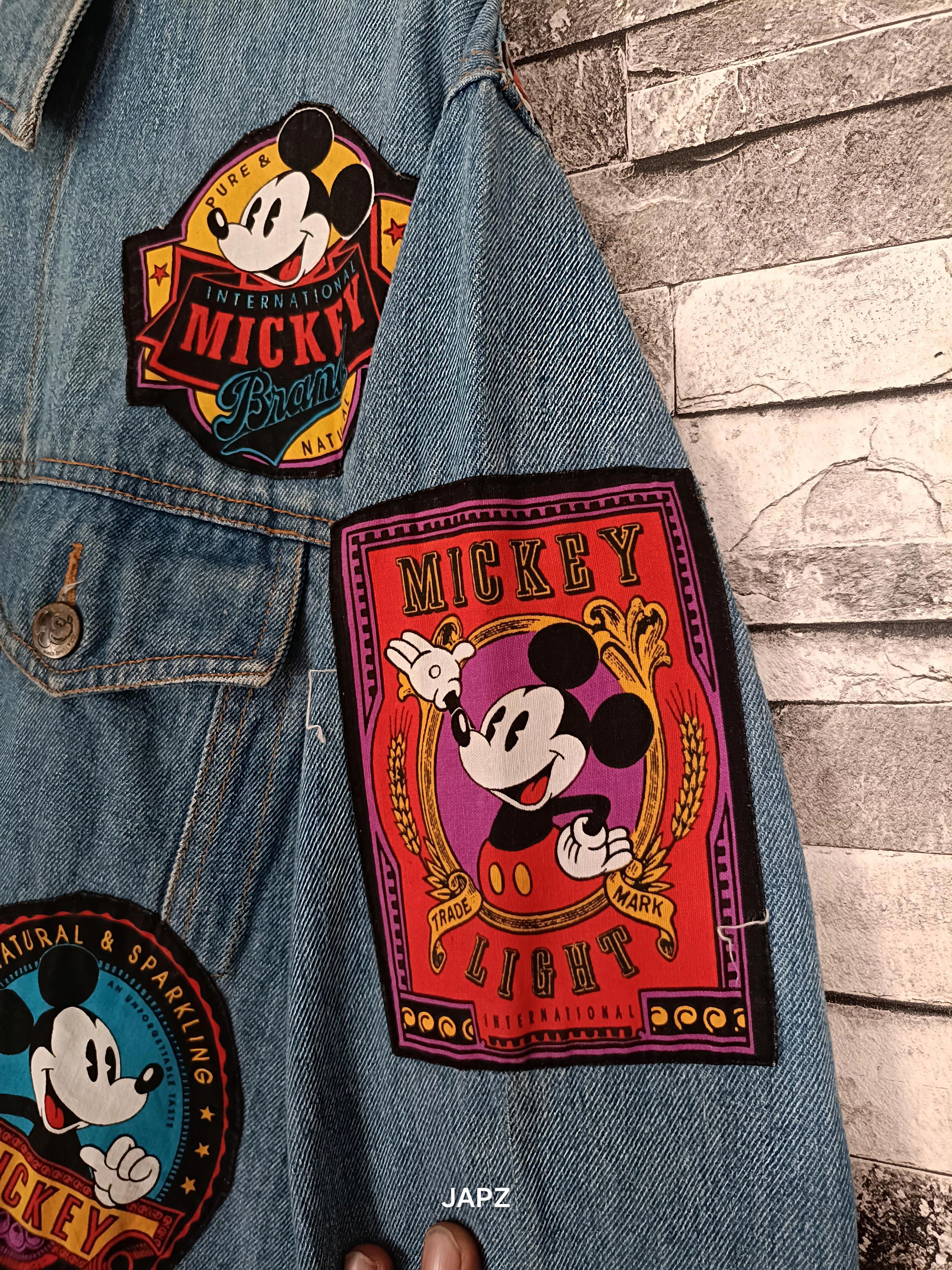 Mickey Mouse Vintage mickey & co. Full patch denim jacket pop art 90s Size US XL / EU 56 / 4 - 4 Thumbnail