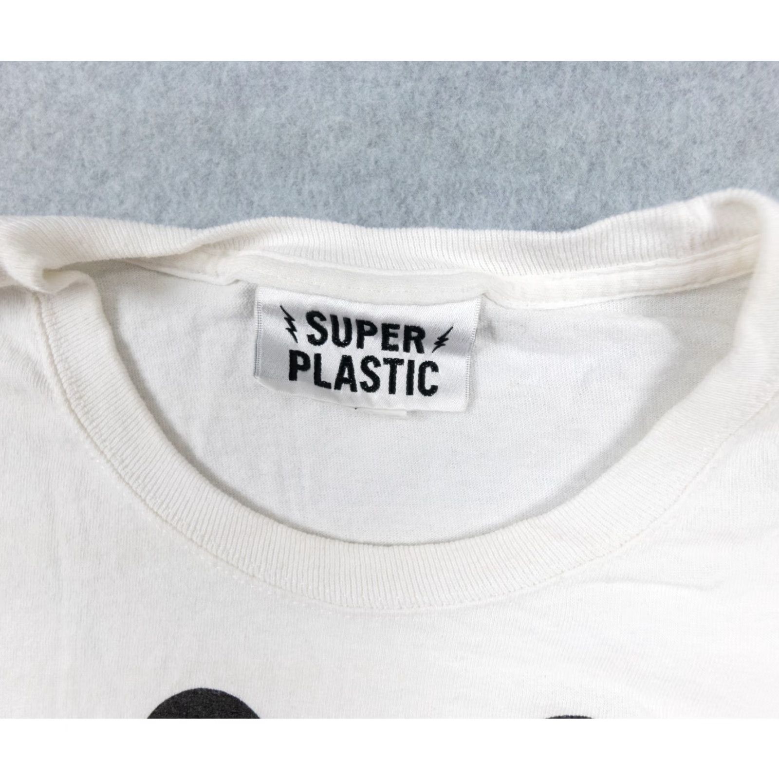 Vintage Superplastic Women's Large White Short Sleeve T-Shirt Casual Logo Tee Size L / US 10 / IT 46 - 3 Thumbnail