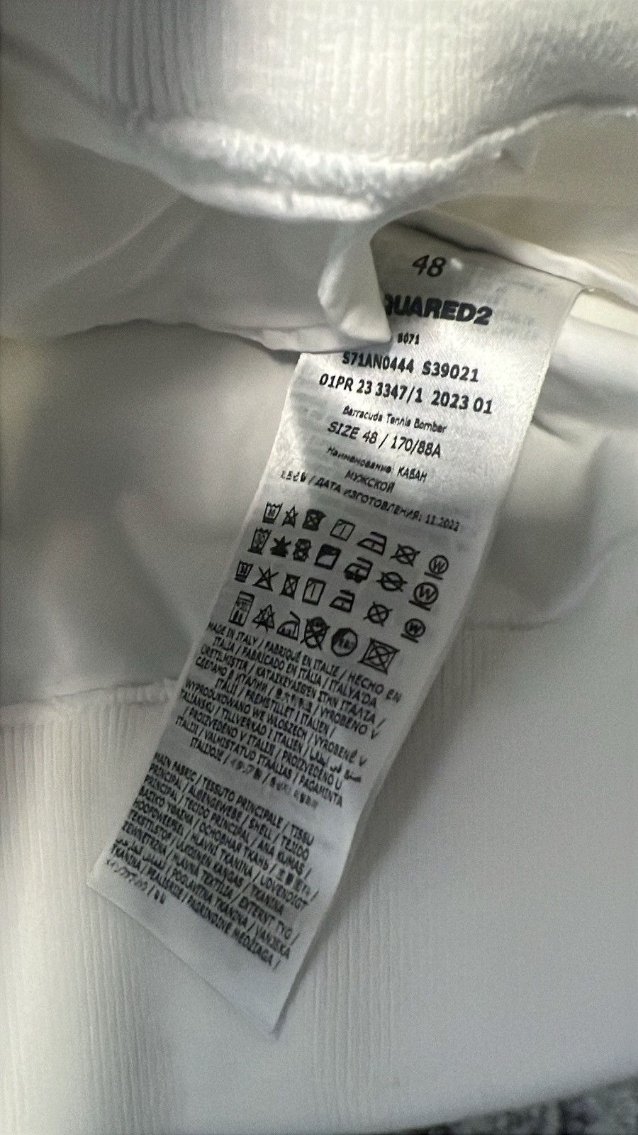 Dsquared2 *NEW* DSQUARED2 TENNIS BOMBERJACK Size US M / EU 48-50 / 2 - 3 Thumbnail