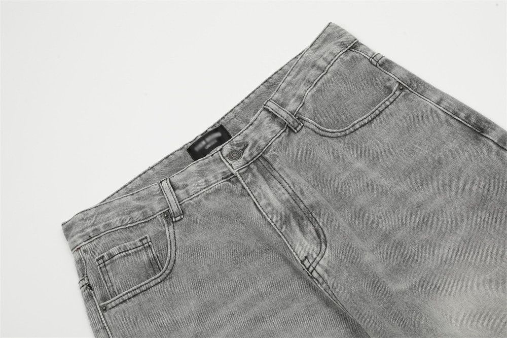 Japanese Brand × Jean Punk distressed washed men's loose straight versatile jeans Size US 34 / EU 50 - 6 Thumbnail