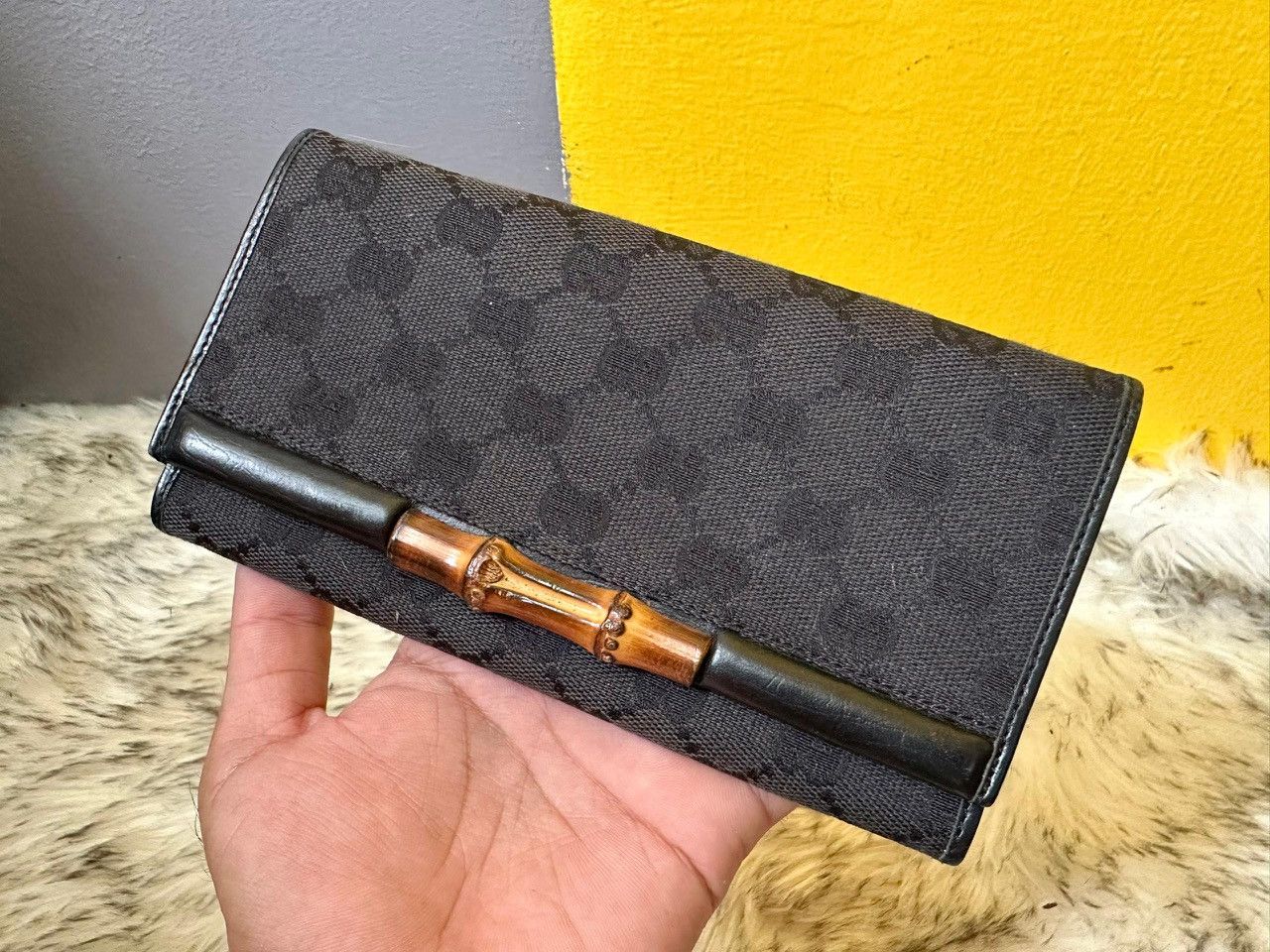 Gucci Authentic Gucci Supreme GG Bamboo Bar Continental Wallet Size ONE SIZE - 1 Thumbnail