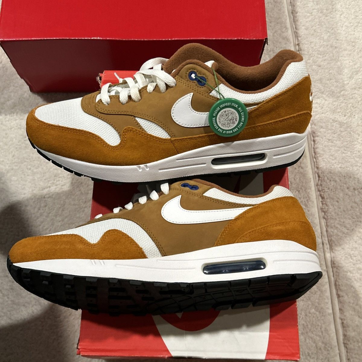 Nike Size 11.5 - Nike Air Max 1 Premium Retro Curry 2018 Size US 11.5 / EU 44-45 - 17 Thumbnail