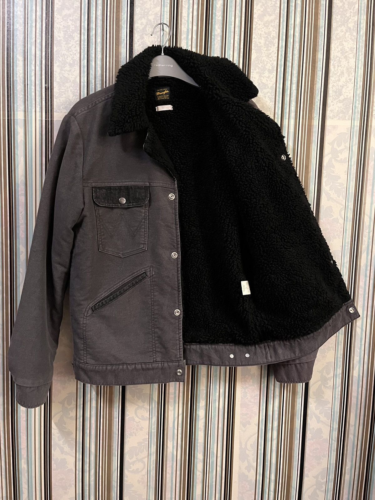 Wrangler 1990s denim attached faux fur #E5 Size US S / EU 44-46 / 1 - 3 Thumbnail