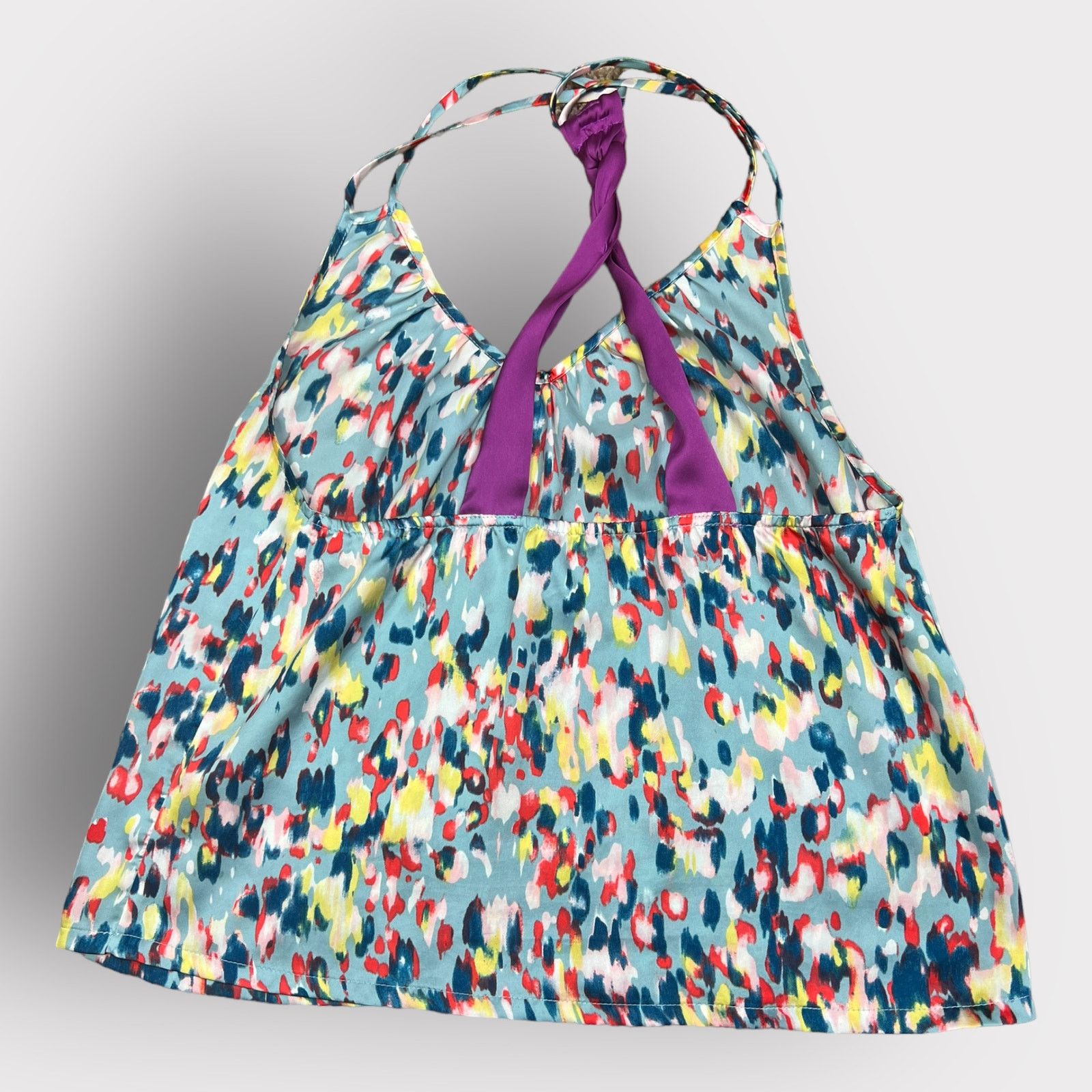 Vintage Ruby and Jenna Vintage Y2K Open Back Halter Top | Light Blue Size S / US 4 / IT 40 - 6 Thumbnail