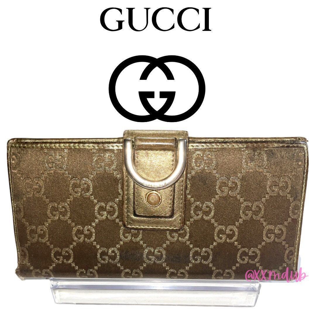 Gucci ***SOLD***Gucci Wallet Gold Iridescent Abbey GG Guccissima Size ONE SIZE - 1 Thumbnail