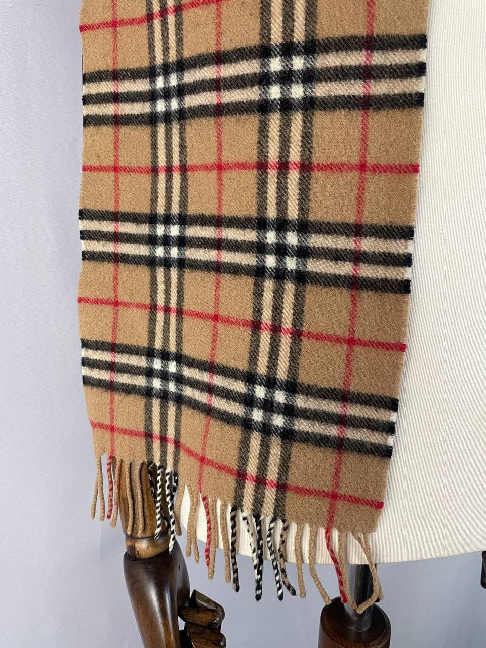 Burberry Burberry Nova Check Scarf Brown Wool Size ONE SIZE - 6 Thumbnail