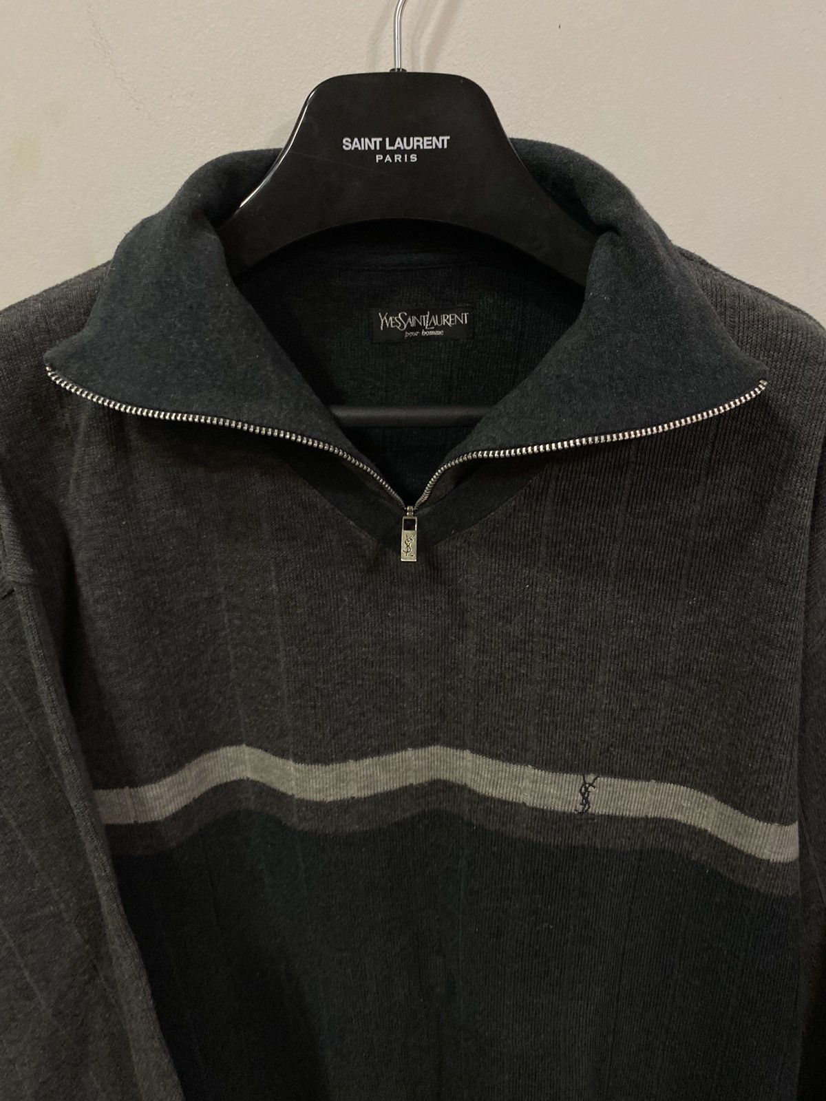 90’s YSL Sweatshirt 1/4 Zip YSL Sweater Old Money