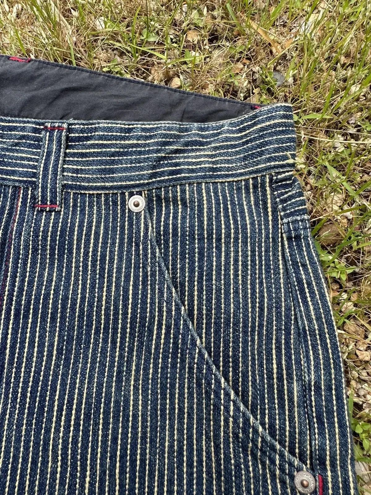 Solid and Striped HYPER REMIX HICKORY STRIPED VINTAGE WORKWEAR WABASH CARGO Size US 31 - 8 Thumbnail
