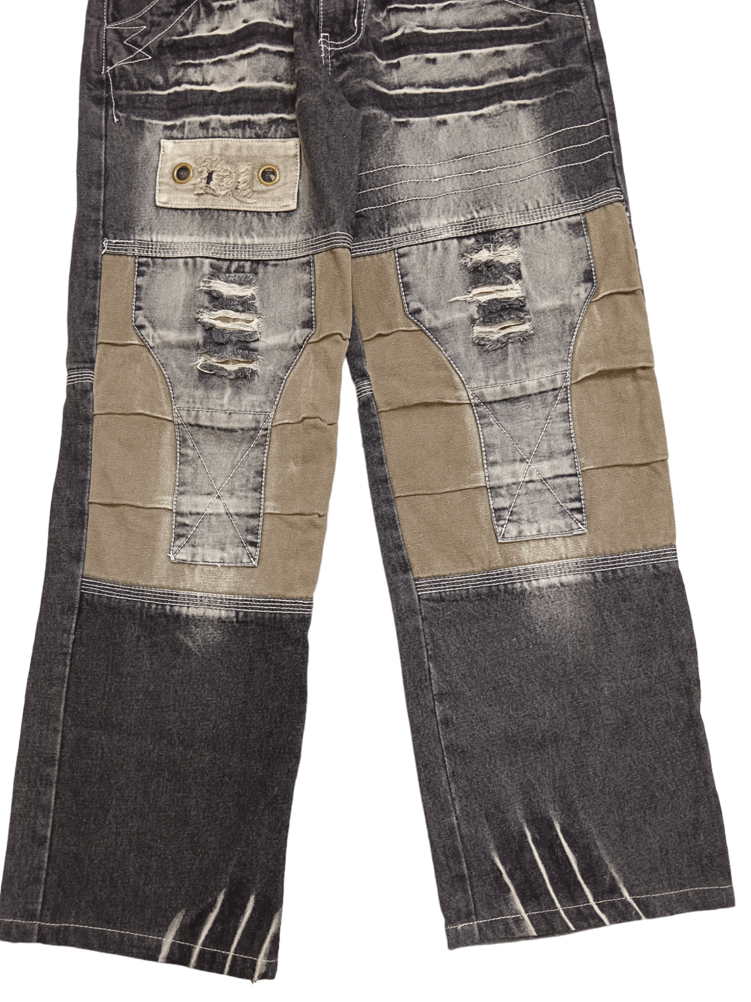 Japanese Brand Aston Design Seditionaries Double Knee Bush Denim Size US 30 / EU 46 - 3 Thumbnail