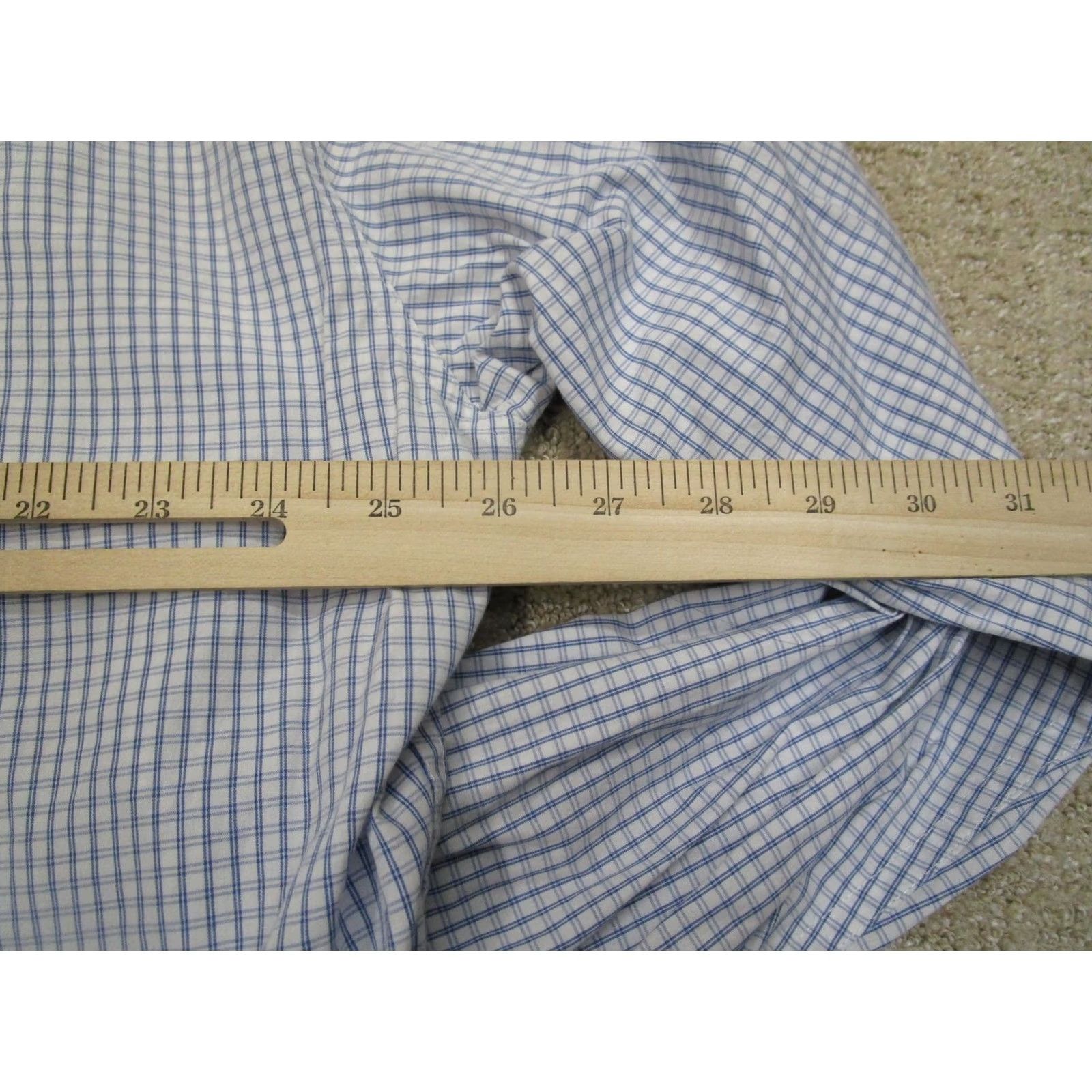 Stetson Stetson Shirt Mens 2XL Blue White Check Western Long Sleeve Button Down Cowboy Size US XXL / EU 58 / 5 - 6 Thumbnail