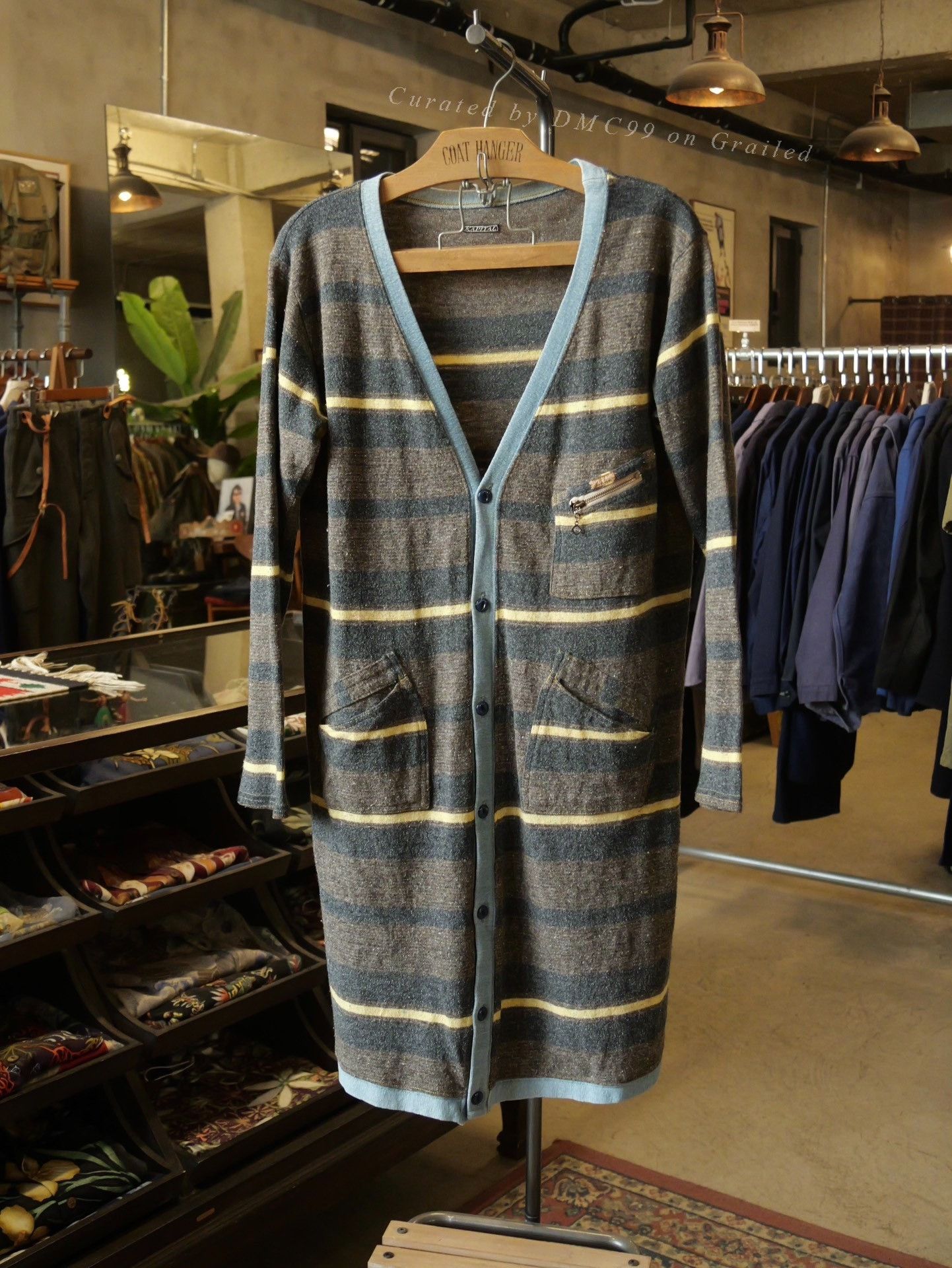 Kapital Kapital Three-Pocket Striped Cardigan Size US S / EU 44-46 / 1 - 1 Thumbnail
