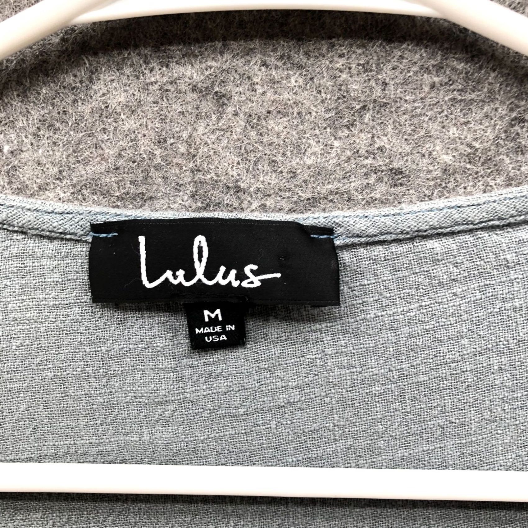 Lulus Lulus T-Shirt Womens M V-Neck Short Sleeve Cropped Boxy Gray Gauzy Cotton Shirt Ladies M Size M / US 6-8 / IT 42-44 - 5 Thumbnail