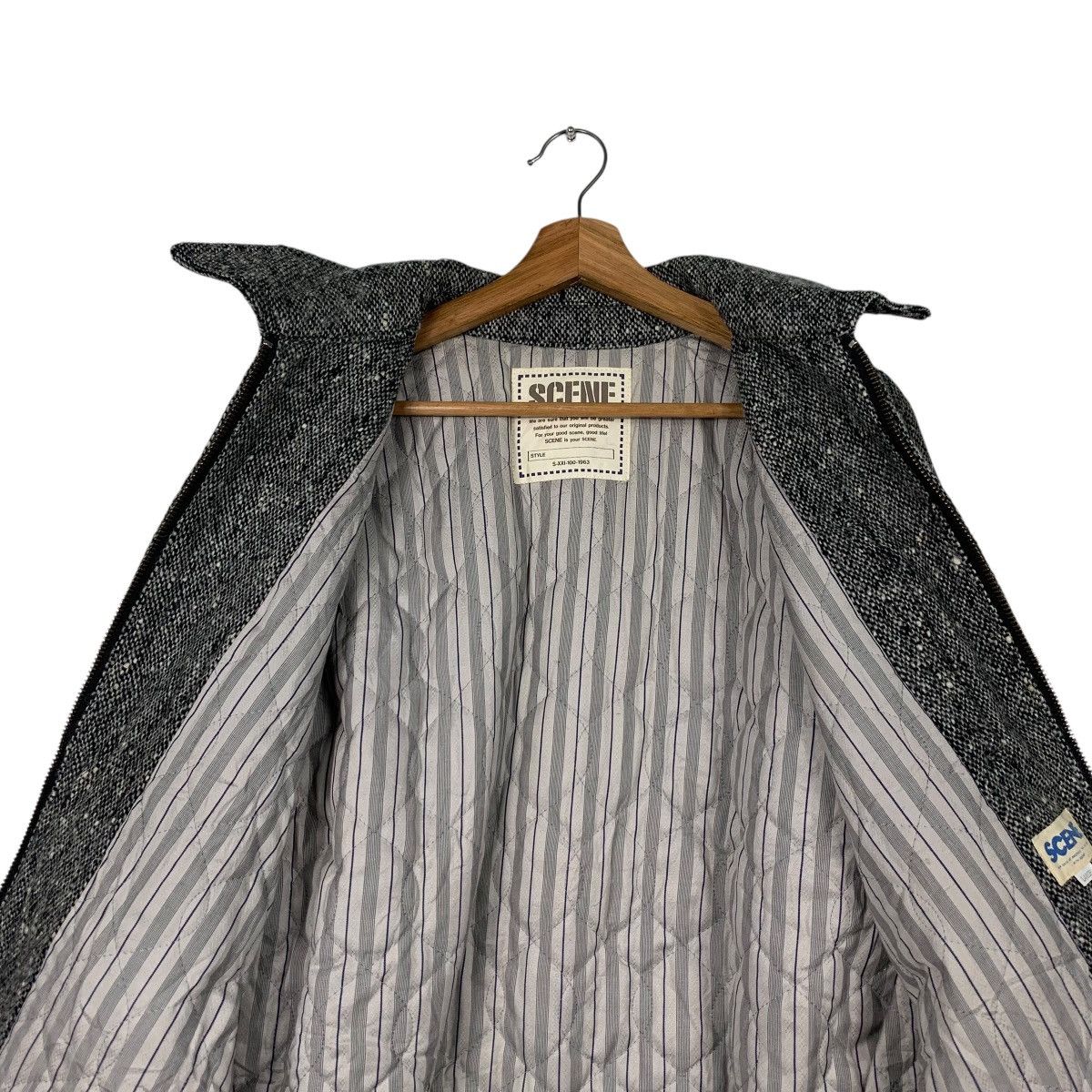 Japanese Brand SCENE Wool Collared Casual Bomber Jacket #2076-C90 Size US L / EU 52-54 / 3 - 12 Thumbnail